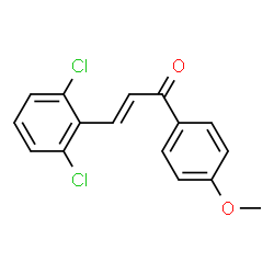 ChemSpider 2D Image | (E)-3-(2,6-dichlorophenyl)-1-(4-methoxyphenyl)prop-2-en-1-one | C16H12Cl2O2