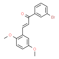 ChemSpider 2D Image | (2E)-1-(3-Bromophenyl)-3-(2,5-dimethoxyphenyl)-2-propen-1-one | C17H15BrO3