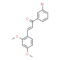 ChemSpider 2D Image | (2E)-1-(3-Bromophenyl)-3-(2,4-dimethoxyphenyl)-2-propen-1-one | C17H15BrO3