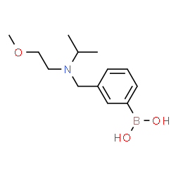 ChemSpider 2D Image | (3-{[Isopropyl(2-methoxyethyl)amino]methyl}phenyl)boronic acid | C13H22BNO3