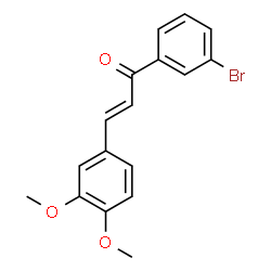 ChemSpider 2D Image | (2E)-1-(3-Bromophenyl)-3-(3,4-dimethoxyphenyl)-2-propen-1-one | C17H15BrO3