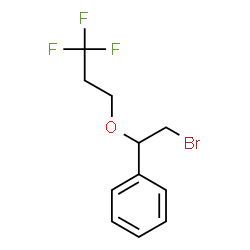 ChemSpider 2D Image | [2-Bromo-1-(3,3,3-trifluoropropoxy)ethyl]benzene | C11H12BrF3O