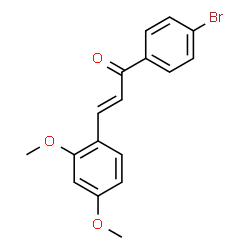 ChemSpider 2D Image | (2E)-1-(4-Bromophenyl)-3-(2,4-dimethoxyphenyl)-2-propen-1-one | C17H15BrO3