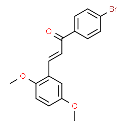 ChemSpider 2D Image | (2E)-1-(4-Bromophenyl)-3-(2,5-dimethoxyphenyl)-2-propen-1-one | C17H15BrO3