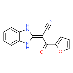 ChemSpider 2D Image | 2-(1,3-Dihydro-benzoimidazol-2-ylidene)-3-furan-2-yl-3-oxo-propionitrile | C14H9N3O2