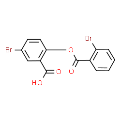 ChemSpider 2D Image | 5-Bromo-2-[(2-bromobenzoyl)oxy]benzoic acid | C14H8Br2O4