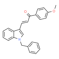 ChemSpider 2D Image | (2E)-3-(1-Benzyl-1H-indol-3-yl)-1-(4-methoxyphenyl)-2-propen-1-one | C25H21NO2