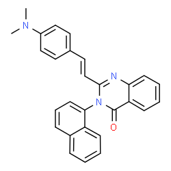 ChemSpider 2D Image | 2-{(E)-2-[4-(Dimethylamino)phenyl]vinyl}-3-(1-naphthyl)-4(3H)-quinazolinone | C28H23N3O