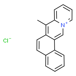 ChemSpider 2D Image | 7-Methylbenzo[h]pyrido[1,2-b]isoquinolinium chloride | C18H14ClN