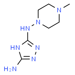ChemSpider 2D Image | N-(4-Methyl-1-piperazinyl)-4H-1,2,4-triazole-3,5-diamine | C7H15N7