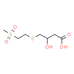 ChemSpider 2D Image | 3-hydroxy-4-(2-methylsulfonylethylsulfanyl)butanoic acid | C7H14O5S2