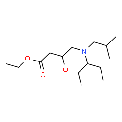 ChemSpider 2D Image | Ethyl 3-hydroxy-4-[isobutyl(3-pentanyl)amino]butanoate | C15H31NO3