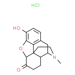 ChemSpider 2D Image | 3-Hydroxy-17-methyl-4,5-epoxymorphinan-6-one hydrochloride (1:1) | C17H20ClNO3