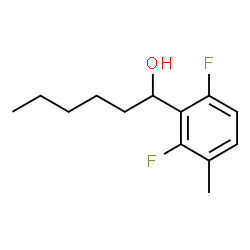 ChemSpider 2D Image | 1-(2,6-Difluoro-3-methylphenyl)-1-hexanol | C13H18F2O