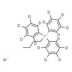 ChemSpider 2D Image | Butyl{tris[(~2~H_5_)phenyl]}phosphonium bromide | C22H9D15BrP