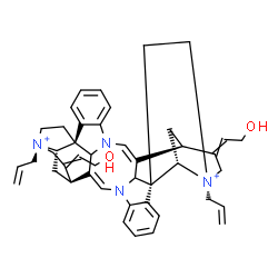 ChemSpider 2D Image | (1R,9Z,11S,13S,14R,17R,25Z,27S,30R,33S)-14,30-Diallyl-28,37-bis(2-hydroxyethylidene)-8,24-diaza-14,30-diazoniaundecacyclo[25.5.2.2~11,14~.1~1,8~.1~10,17~.0~2,7~.0~13,17~.0~18,23~.0~24,35~.0~26,38~.0~3
0,33~]octatriaconta-2,4,6,9,18,20,22,25-octaene | C44H50N4O2