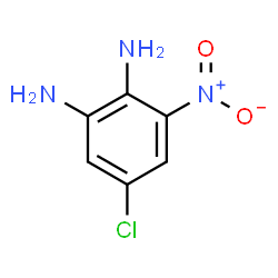 ChemSpider 2D Image | 5-Chloro-3-nitro-1,2-benzenediamine | C6H6ClN3O2