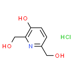 ChemSpider 2D Image | 2,6-bis(hydroxymethyl)pyridin-3-ol hydrochloride | C7H10ClNO3