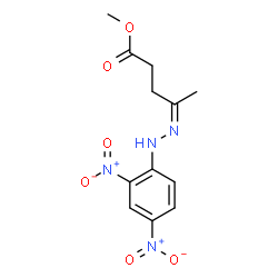 ChemSpider 2D Image | Methyl 4-(2,4-dinitrophenylhydrazono)valerate | C12H14N4O6