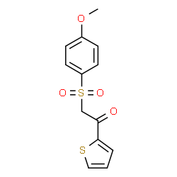 ChemSpider 2D Image | 2-[(4-Methoxyphenyl)sulfonyl]-1-(2-thienyl)ethanone | C13H12O4S2