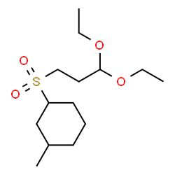 ChemSpider 2D Image | 1-[(3,3-Diethoxypropyl)sulfonyl]-3-methylcyclohexane | C14H28O4S