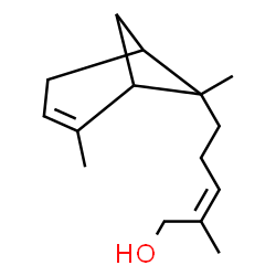 ChemSpider 2D Image | (2Z)-5-(2,6-Dimethylbicyclo[3.1.1]hept-2-en-6-yl)-2-methyl-2-penten-1-ol | C15H24O