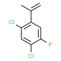 ChemSpider 2D Image | 1,5-Dichloro-2-fluoro-4-isopropenylbenzene | C9H7Cl2F