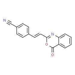 ChemSpider 2D Image | 4-[(E)-2-(4-Oxo-4H-3,1-benzoxazin-2-yl)vinyl]benzonitrile | C17H10N2O2