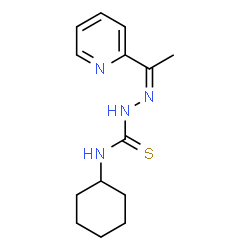 ChemSpider 2D Image | (2Z)-N-Cyclohexyl-2-[1-(2-pyridinyl)ethylidene]hydrazinecarbothioamide | C14H20N4S