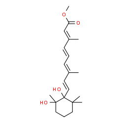 ChemSpider 2D Image | 5,6-Dihydro-5,6-dihydroxyretinoic acid methyl ester | C21H32O4