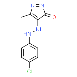 ChemSpider 2D Image | 4-[(4-chlorophenyl)hydrazo]-5-methyl-3-pyrazolone | C10H9ClN4O
