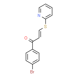 ChemSpider 2D Image | 1-(4-bromophenyl)-3-(2-pyridylthio)prop-2-en-1-one | C14H10BrNOS