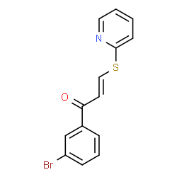 ChemSpider 2D Image | 1-(3-bromophenyl)-3-(2-pyridylthio)prop-2-en-1-one | C14H10BrNOS