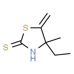 ChemSpider 2D Image | 4-Ethyl-4-methyl-5-methylene-1,3-thiazolidine-2-thione | C7H11NS2