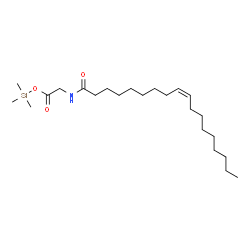 ChemSpider 2D Image | Trimethylsilyl N-[(9Z)-9-octadecenoyl]glycinate | C23H45NO3Si