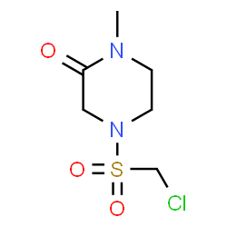 ChemSpider 2D Image | 4-[(Chloromethyl)sulfonyl]-1-methyl-2-piperazinone | C6H11ClN2O3S