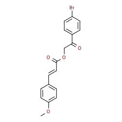 ChemSpider 2D Image | 2-(4-Bromophenyl)-2-oxoethyl (2E)-3-(4-methoxyphenyl)acrylate | C18H15BrO4