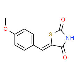 ChemSpider 2D Image | 5-(4-Methoxy-benzylidene)-thiazolidine-2,4-dione | C11H9NO3S