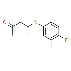 ChemSpider 2D Image | 4-[(3,4-Difluorophenyl)sulfanyl]-2-pentanone | C11H12F2OS