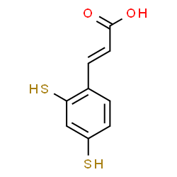 ChemSpider 2D Image | (2E)-3-(2,4-Disulfanylphenyl)acrylic acid | C9H8O2S2