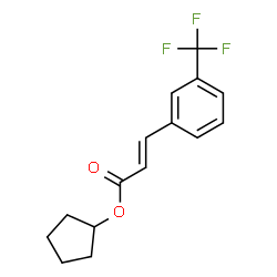 ChemSpider 2D Image | Cinnamic acid, 3-trifluoromethyl-, cyclopentyl ester | C15H15F3O2