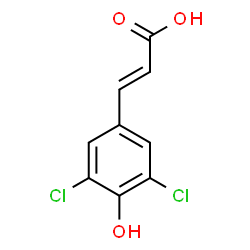 ChemSpider 2D Image | (2E)-3-(3,5-Dichloro-4-hydroxyphenyl)acrylic acid | C9H6Cl2O3