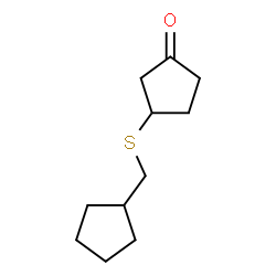 ChemSpider 2D Image | 3-[(Cyclopentylmethyl)sulfanyl]cyclopentanone | C11H18OS