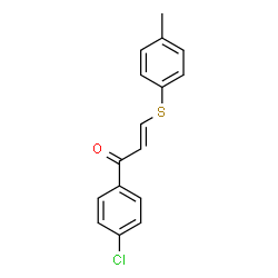 ChemSpider 2D Image | 1-(4-chlorophenyl)-3-[(4-methylphenyl)thio]prop-2-en-1-one | C16H13ClOS