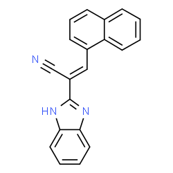 ChemSpider 2D Image | (2E)-2-(1H-Benzimidazol-2-yl)-3-(1-naphthyl)acrylonitrile | C20H13N3