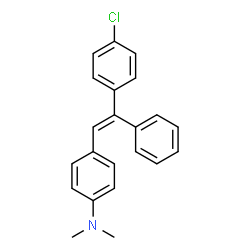 ChemSpider 2D Image | 4-[(E)-2-(4-Chlorophenyl)-2-phenylvinyl]-N,N-dimethylaniline | C22H20ClN