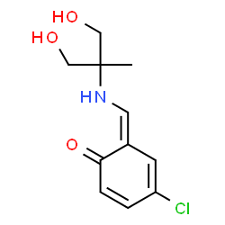 ChemSpider 2D Image | (6Z)-4-Chloro-6-{[(1,3-dihydroxy-2-methyl-2-propanyl)amino]methylene}-2,4-cyclohexadien-1-one | C11H14ClNO3