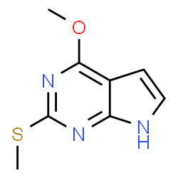 ChemSpider 2D Image | 4-methoxy-2-(methylthio)-7H-pyrrolo[2,3-d]pyrimidine | C8H9N3OS