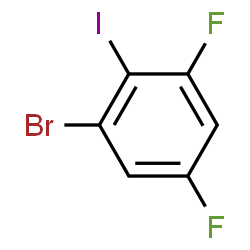 ChemSpider 2D Image | 1-Bromo-3,5-difluoro-2-iodobenzene | C6H2BrF2I
