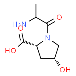 ChemSpider 2D Image | Alanyl-(4R)-4-hydroxy-D-proline | C8H14N2O4